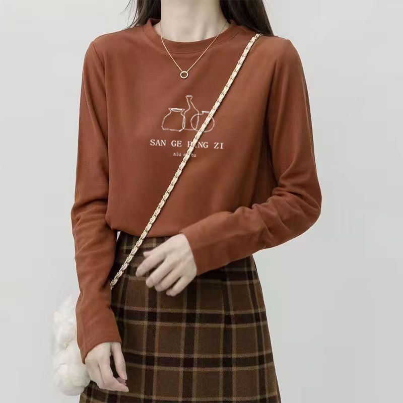 เสื้อผู้หญิงสไตล์เกาหลี คอกลม  - Undershirt Crew Neck บทวิจารณ์และราคา